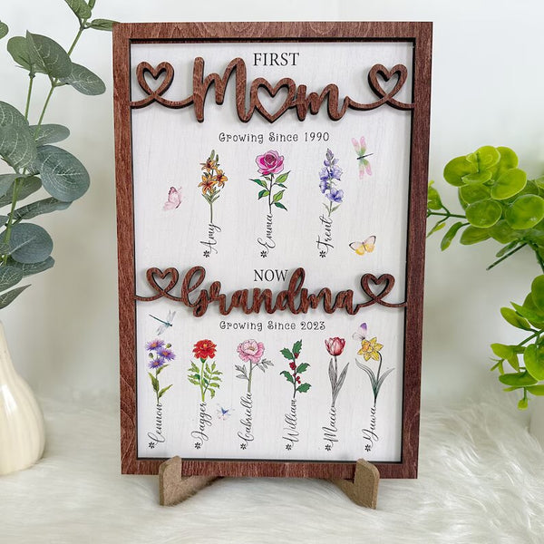 Personalized Birth Month Flowers Mothers Day