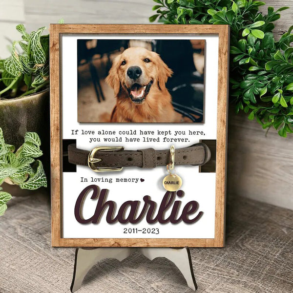 Personalized Memorial Dog Collar Holder Sign