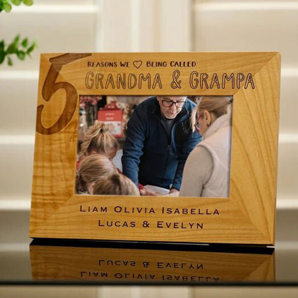 Grandpa & Dad Picture Frame Personalized