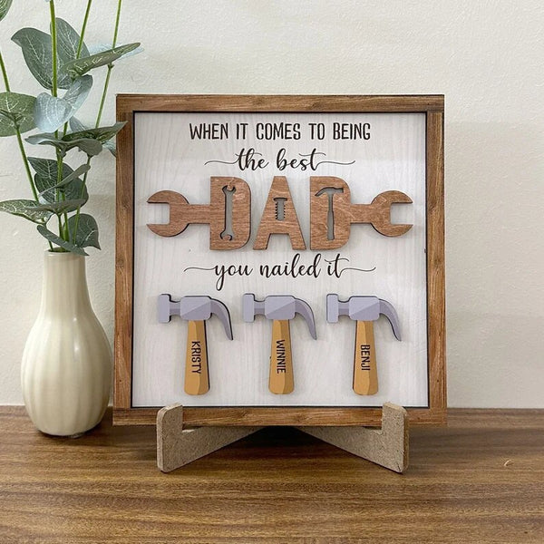 Personalized Father's Day Gift, The Best Dad Sign