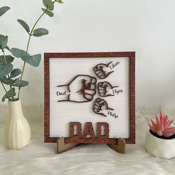 Personalized Fist Bump Dad Father's Day Gift